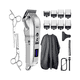 thumbnail image 2 of Kit De Cortapelos  Belug Profesional Hombres Recortador Pelo Barba Malubero Plateado, 2 of 4