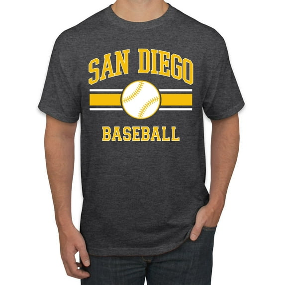 Wild Bobby City of San Diego Baseball Fantasy Fan Sports Men's T-Shirt, Heather Black, 5X-Large