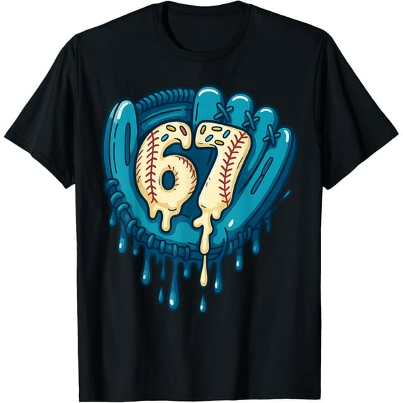 67 Christmas Funny Meme Men’s T-Shirt, Holiday Santa Xmas Humor Graphic Tee