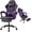 Purple, variant on Snoonwee White PVC Leather Gaming Chair – Ergonomic Reclining Office Chair for Adults, Includes Footrest & Lumbar Support, 380 lb Capacity, High-Back Design