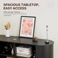 thumbnail image 5 of MARNUR Sideboard Buffet Cabinet 55" Storage Cabinet with 2 Sliding Tambour Doors, Adjustable Shelves for Kitchen Office Bedroom Hallway Entryway, Black, 5 of 9