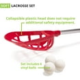 thumbnail image 5 of Champion Sports Soft Lacrosse Set: Training Equipment for Boys, Girls, Kids, Youth and Amateur Athletes - 12 Aluminum Sticks and 6 Vinyl Balls for Indoor Outdoor Use, 5 of 6