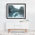 thumbnail image 2 of Swimming Hole January (I) - Middlebury Vermont Photography Winter Snow Forest Nature Scenic Landscape Wilderness Black Framed Wall Art Print 11 x 14 inches, 2 of 3