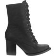 Laundry List Women's Heeled Lace Up Boot
