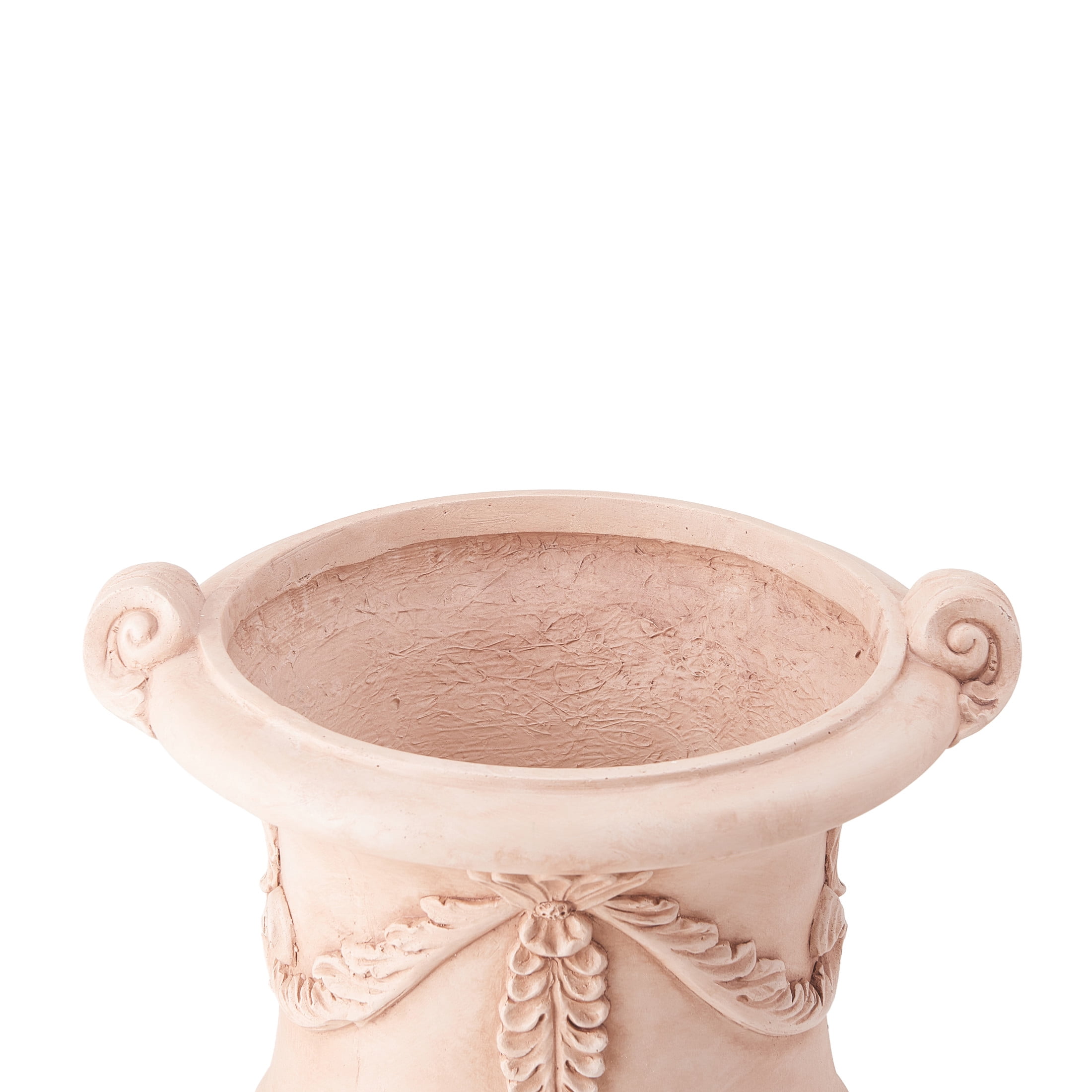 Christopher Knight Home MGO Flower Urn Planter Set of 2 with Scroll Handles, Terracotta