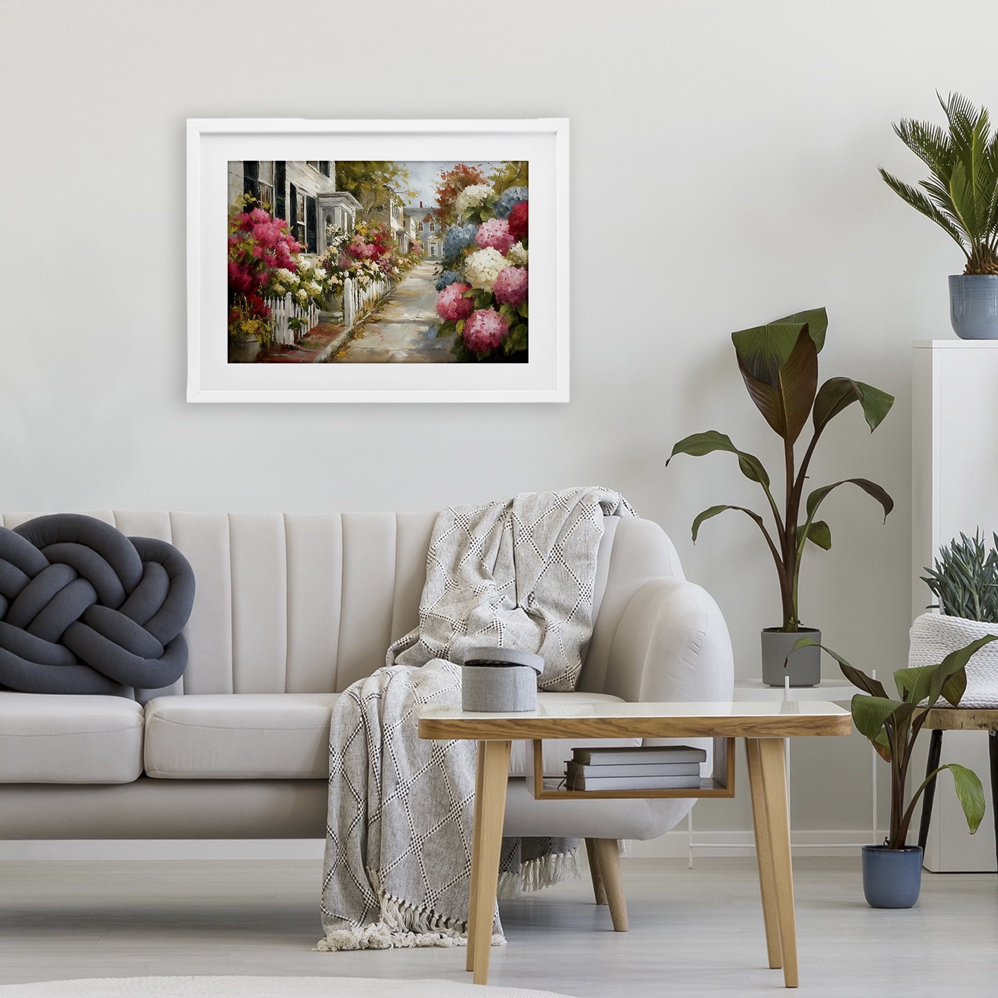 Stupell Industries Faded Shutters & Bursting Blooms White Framed Print Under Glass, design by Tina LeCour