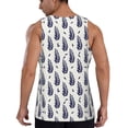 thumbnail image 3 of Easygdp Blue Leaves Men's Tank Top, Sleeveless Muscle T Shirts, Breathable, Quick-Dry, Loose for Gym, Running, Fitness - XX-Large, 3 of 9
