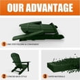 thumbnail image 4 of WINSOON All Weather HIPS Folding Oversized Adirondack Chair：Outdoor Chair with Realistic Wood Texture, Heavy Duty Weight Capacity, for Cup Holder for Patio, Yard & Garden, 4 of 6
