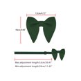 thumbnail image 4 of INSPIRAR CHIC Corbatas de moño de terciopelo unisex preatadas formales de color sólido, cuello verde profundo, 4 of 5