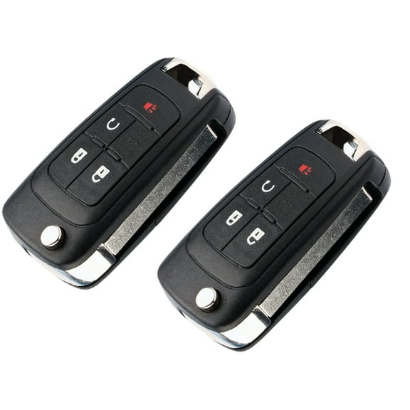 2Pcs OHT01060512 Remote Key Fob for 4 Buttons Car Key Built-in Chip, Remote Start, Wireless Control