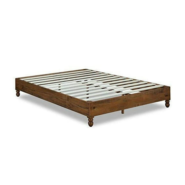 MUSEHOMEINC Cadre de Lit Plateforme en Bois de Pin Massif 12 Pouces, Complet
