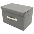 thumbnail image 1 of Ceta de almacenamiento de ropa de caja de almacenamiento plegable con soporte de almacenamiento de dormitorio de tapa, 1 of 5