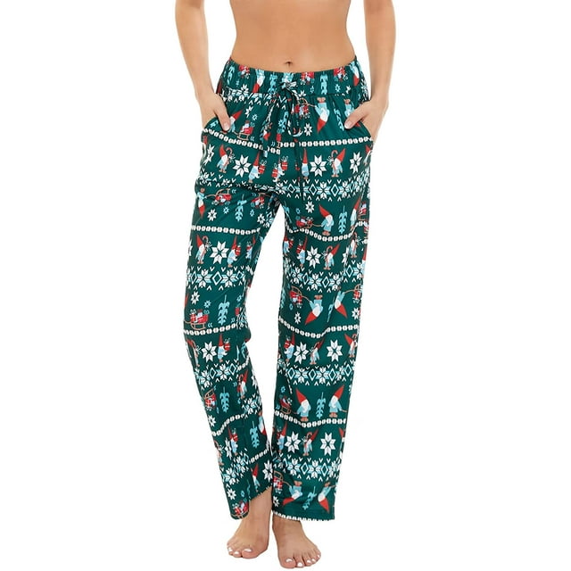 Womens Comfy Lounge Pants Loose Yoga Pants Cotton Blend Soft Drawstring Wide Leg Pants with Pockets