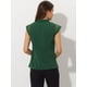 thumbnail image 3 of Blusa Básica Sin Mangas Con Cuello En V Para Oficina De Trabajo Para Mujer Verde XS, 3 of 5