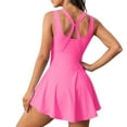 thumbnail image 2 of Women's Sleeveless 2 In 1 Athletic Tennis Dress Nylon Spandex for Sports and Daily Wear, 2 of 5