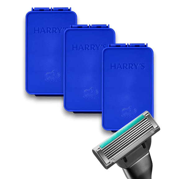NEW Harry's Plus 5-Blade Men's Razor Blade Refill Cartridges 12ct-Travel Rready