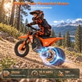 thumbnail image 4 of HOMRELEXA 24V Kids Electric Dirt Bike, 250W Battery Powered Ride on Motorcycle Toys, 3 Speed E Dirt Bike for Kids Age 6+, Max 15.5 MPH, Orange, 4 of 9