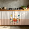 thumbnail image 4 of No Drill Adhesive Tape Kitchen Utensil Print Short Cabinet Curtain,Dirt Resistant Privacy Shelf Curtain for Sink Cabinet,Closet,Bookcase Home Decor, 4 of 6