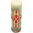 thumbnail image 2 of Mosaic Cross with Alpha and Omega Devotional Candle, Features a Sheep at The Bottom, Religious Gift, 8 Inches, 2 of 5