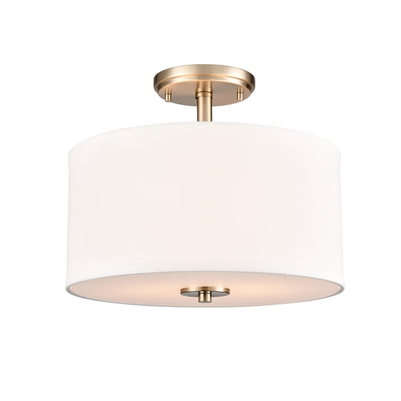 Millennium Lighting 41102 Guyten 2 Light 13" Wide Semi-Flush Drum Ceiling Fixture - Gold