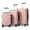 Rose Pink, variant on LiteHaven Luggage Sets 3 Piece, PP Hard Case Suitcase Set with Built-in Lock Spinner Wheels, Lightweight Durable Carry on Luggage for Business Travel Black