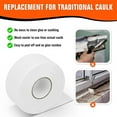 thumbnail image 3 of Triani Caulk Tape Waterproof Self Adhesive Tub 10.5Ft Wall Sealing Tape Caulk Sealer White Shower Tile Sealer Adhesive Sealant for for Bathroom Kitchen, 3 of 7