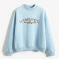 thumbnail image 5 of Durtebeua Women Casual Sweatshirt Fashion Long Sleeve Graphic Shirts Casual Print Pullover Tops Blue, 5 of 5