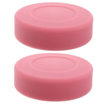 LABRIMP Pink Round Flat Hockey 2Pcs for Ice and Street Hockey Athletes Accessories