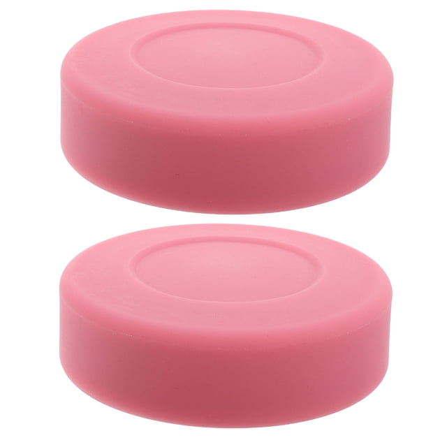 VERDANVERSE Rondelles de Hockey Plates Roses 2 Pcs pour Accessoires d'Athlètes de Hockey sur Glace et de Rue