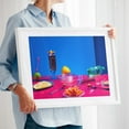 thumbnail image 2 of Vibrant Cocktail Still Life - Photography Pop Art Modern Art Fruit Cocktail Surrealism Kitchen Decor Abstract White Framed Wall Art Print 5 x 7 inches, 2 of 4