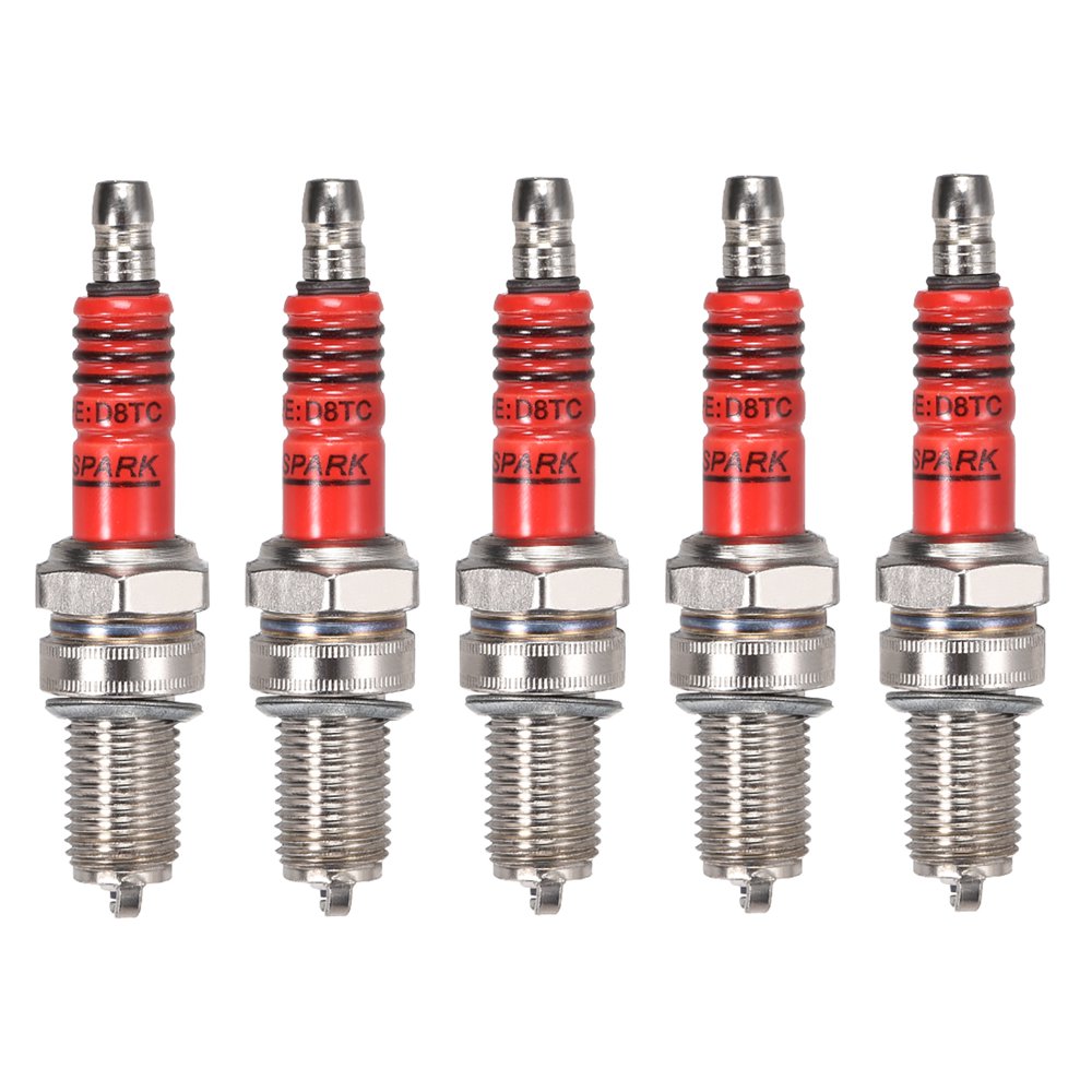 Uxcell D8TC Spark Plug Red for CG125 150 175 200 Motorcycle ATV Dirt