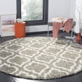 thumbnail image 2 of SAFAVIEH Hudson Louise Geometric Shag Area Rug, Grey/Ivory, 4' x 6', 2 of 10