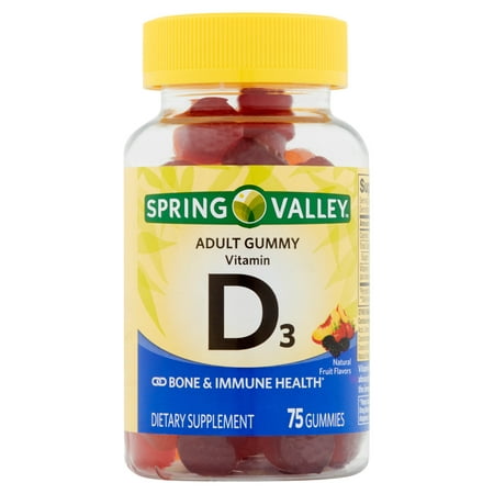 Spring Valley vitamine D-3 gélifiés, 75ct
