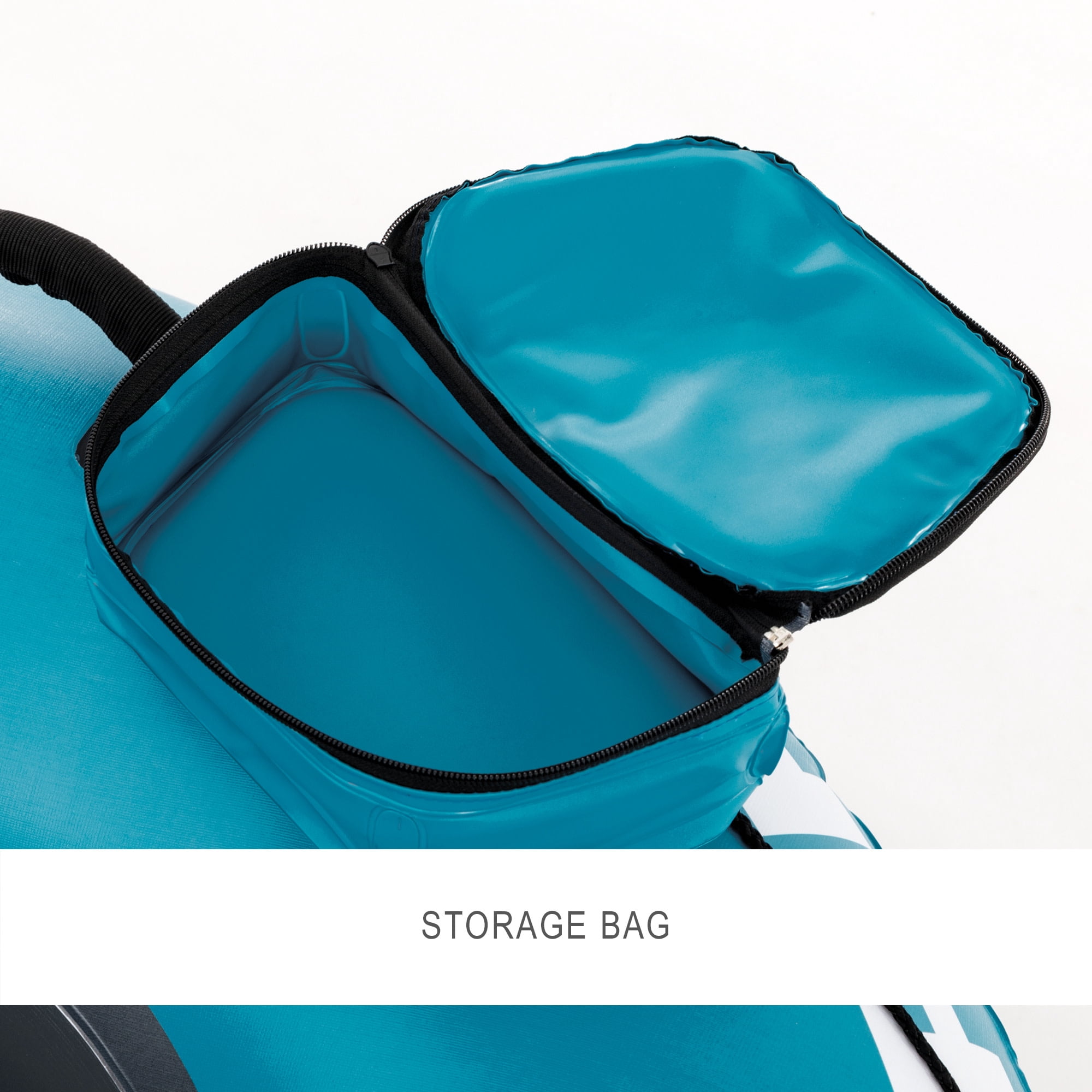 Intex: River Run 1 Pro - Teal - 55" Inflatable Tube, Floating Water Lounger, Phone Mount, Cup Holder, Storage Bag, Mesh Bottom, Backrest, 220lb Cap