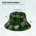 thumbnail image 6 of Easygdp Tropical Leaves1 Double-Sided Reflective Fisherman Hat for Outdoor and Night Walking, Unisex, 6 of 9