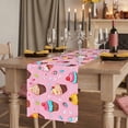 thumbnail image 2 of Pink Dessert 70 Inch Table Runner, Modern Art Cute Farmhouse Dresser Scarf Cotton & Linen Tablerunner for Dining/Kitchen Island/Holiday Party Décor 13" x 70", 2 of 9
