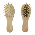 thumbnail image 1 of Paquete de 2 cepillos para el cabello de bambú ecológicos: cerdas de bambú naturales para todo tipo de cabello - Masaje suave del cuero cabelludo Desenredante antiestático con cojín acolchado de gom, 1 of 5