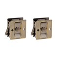 thumbnail image 1 of Kwikset 333 Notch Bed Bath Privacy Pocket Sliding Door Lock, Brass (2 Pack), 1 of 4