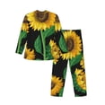 thumbnail image 2 of Kll Sunflower 1 Sleepwear Mens Flannel Pajamas,Long Cotton Pj Set, 2 of 9