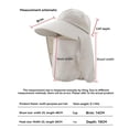 thumbnail image 3 of Sun Hats for Women, UPF 50+ UV Protection Caps with Detachable Neck Face Flap, Ponytail Waterproof Wide Brim Hat with Adjustable Strap Clip, Grey, 3 of 7