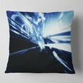 thumbnail image 2 of Designart 3D Abstract Art Blue Black - Abstract Throw Pillow - 18x18, 2 of 5