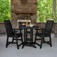 thumbnail image 2 of Highwood's 36" Round 3-pc Weatherly Dining Set - Counter Height, Outdoor, Eco-friendly, Synthetic Wood, 2 of 8