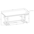 thumbnail image 3 of Pemberly Row 7-Piece Modern Metal Rectangular Dining Set in Chrome, 3 of 8