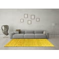 thumbnail image 3 of Ahgly Company Machine Washable Indoor Rectangle Abstract Yellow Modern Area Rugs, 7' x 9', 3 of 4