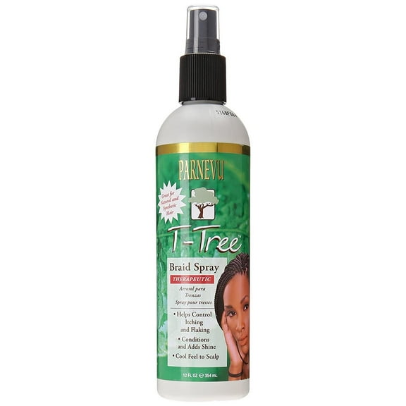 Parnevu Tea-Tree Braid Spray Designed For Natural And Synthetic Braid Wearers, 12 Oz.
