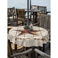 thumbnail image 2 of Outdoor Tablecloths with Umbrella Hole & Zipper, Western Texas Star Retro Round Tablecloths 60 Inch, Country Farmhouse Gray Wood Grain Waterproof Table Cloth, Patio/Pool/Picnic Table Covers, 2 of 8