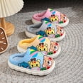 thumbnail image 7 of WZEIIOT Toddler Kids Girls Slippers Soft Animal Print Fuzzy Fooywear Comfortable Breathable Indoor Winter Cozy Home Shoes Us Size:2, 7 of 7