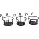 thumbnail image 1 of Dinheiro Cestas colgantes de hierro, soportes para macetas - juego de 3 piezas (negro), 1 of 3