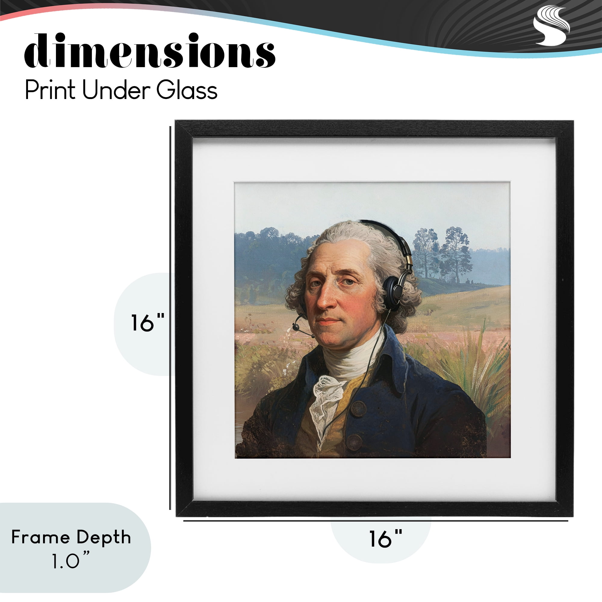 Stupell Industries Classical Gentleman with Headset Black Framed Print Under Glass, design by CAD Designs