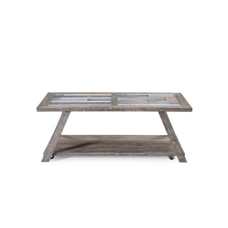 Tile Top Coffee Tables Emerald Home Laurel Lane Driftwood Gray and Multicolored 48